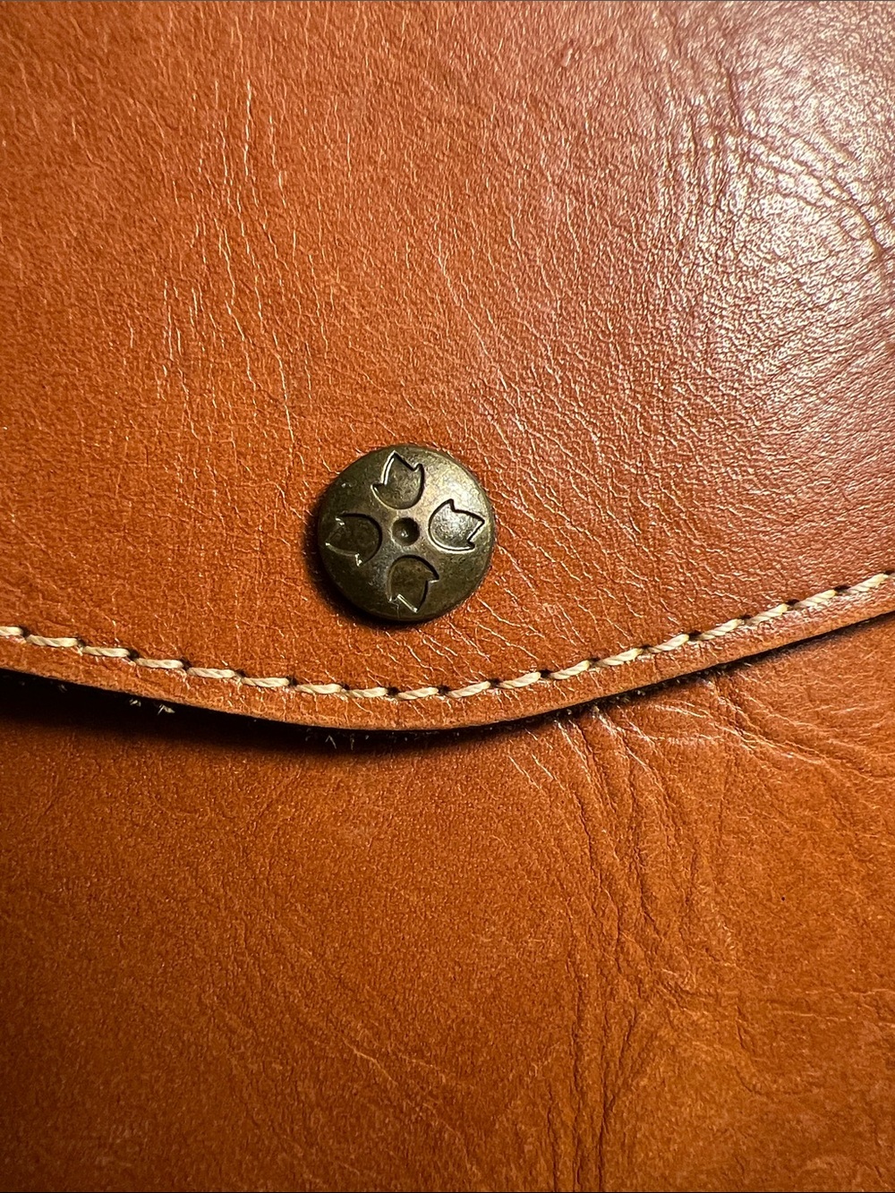 Patricia Nash Cognac Leather Envelope Clutch - Picture 3 of 9